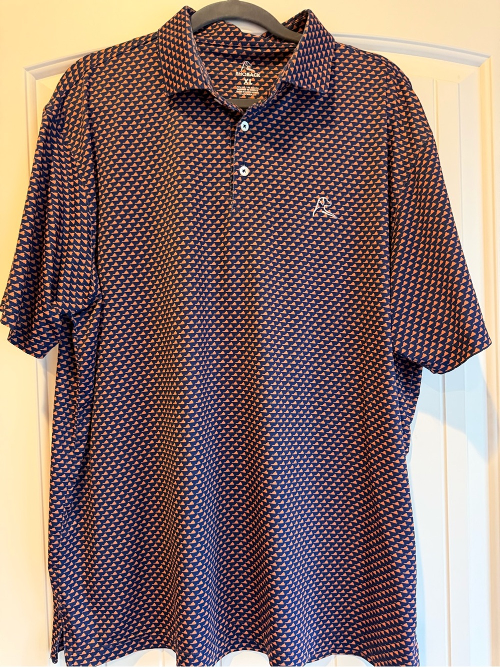 Rhoback “The Lover” Virginia State Map Print Performance Golf Polo XL